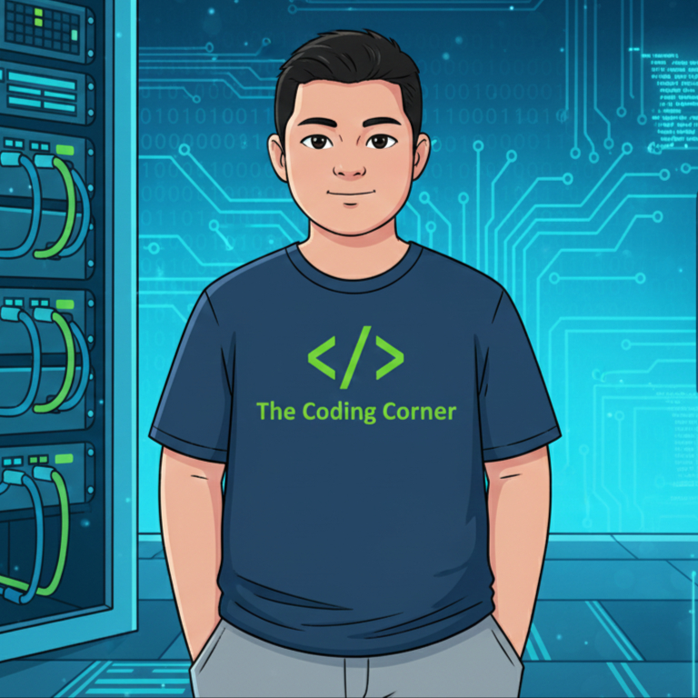 A professional portrait of the creator of The Coding Corner